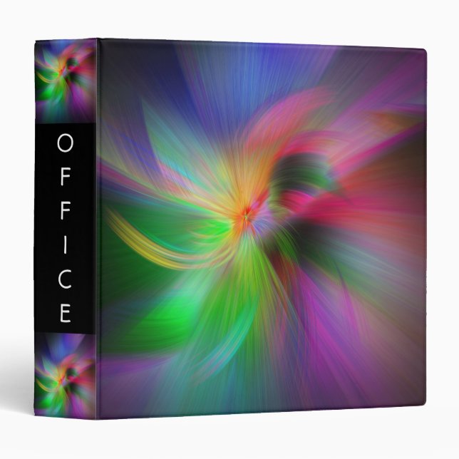 Fireworks of colors - fractal art 3 ring binder (Front/Spine)