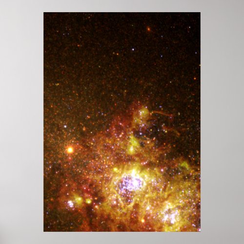 Fireworks of Star Formation Light Up Galaxy NGC 42 Poster