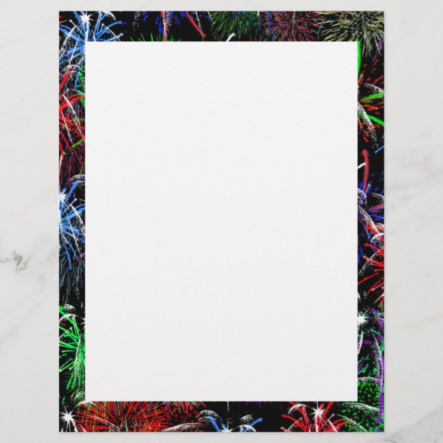 Fireworks on Black Background Flyer (Front)