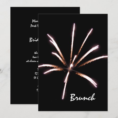 Fireworks Post Wedding Brunch Invitation