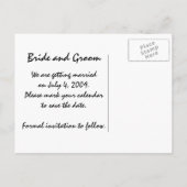 Fireworks on Black Summer Wedding Save the Date Announcement Postcard (Back)