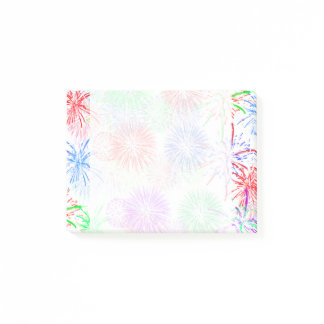 Fireworks on Blank (Add background color) Post-it Notes