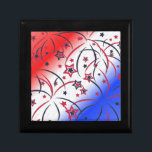 Fireworks on Red White Blue Gift Box<br><div class="desc">Great 4th of July design</div>