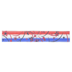 Fireworks on Red White Blue Long Table Runner