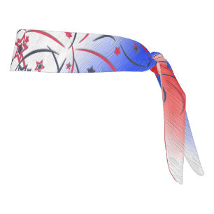 Fireworks on Red White Blue Tie Headband