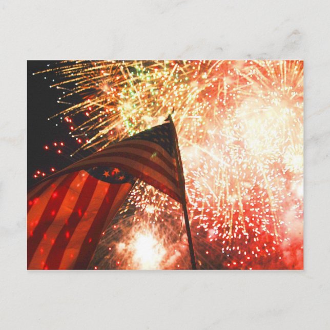 Fireworks on the Fourth Postcard (Front)