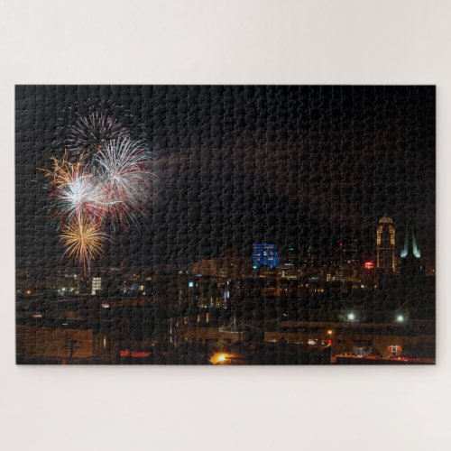 Fireworks Over Des Moines Jigsaw Puzzle