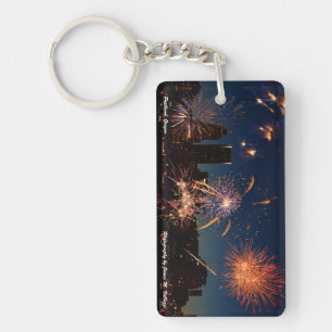 Fireworks Over Portland, Oregon Keychain