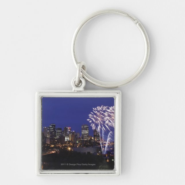 Fireworks Over The City Keychain (Front)