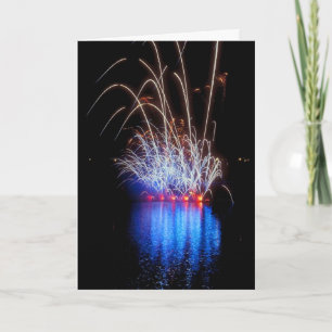 Fireworks Over the Lake Card