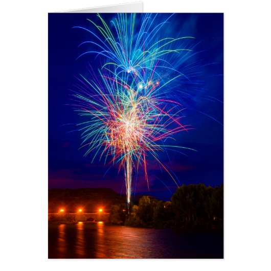 Fireworks over the river cards (Front)