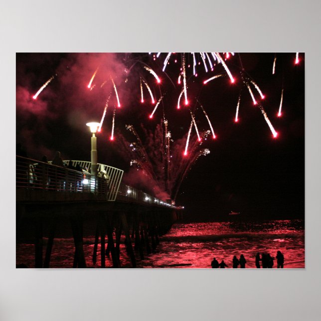 Fireworks Over the Water Poster (Front)