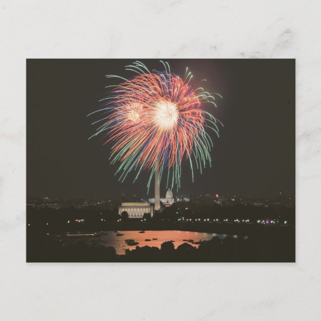 Fireworks over Washington DC Postcard (Front)
