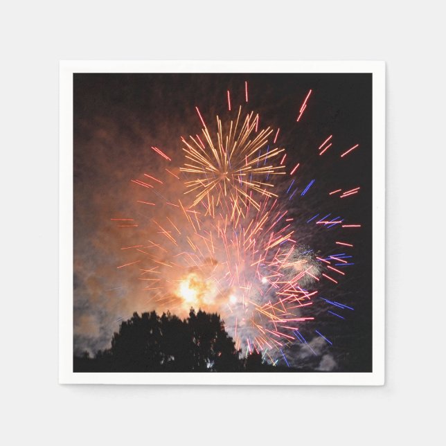 Fireworks Paper Napkin (Front)