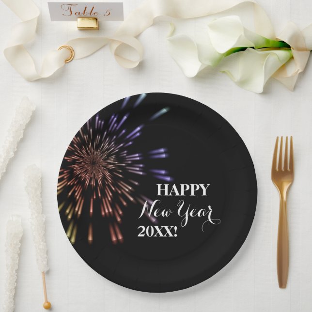 Fireworks Paper Plates (Wedding)