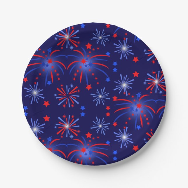 Fireworks Paper Plates (Front)