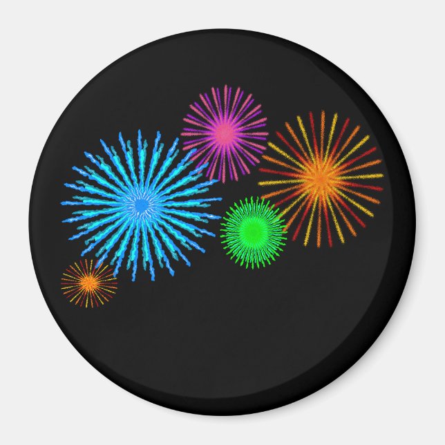 Fireworks Pattern Magnet (Front)