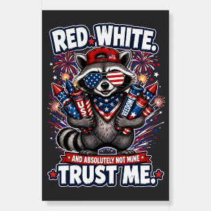 Fireworks Raccoon 4th of July Foam Board
