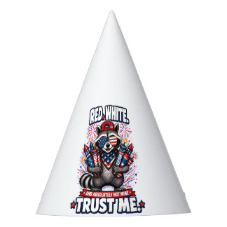 Fireworks Raccoon 4th of July Party Hat