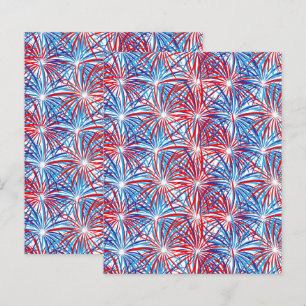 Fireworks  Red White and Blue USA Scrapbook Paper