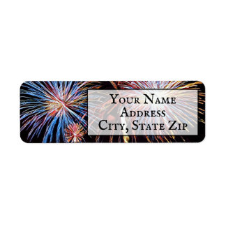 Fireworks Return Address Label