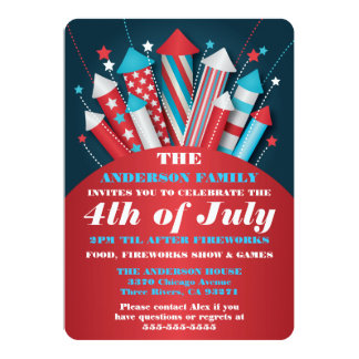 4th of july party invitations