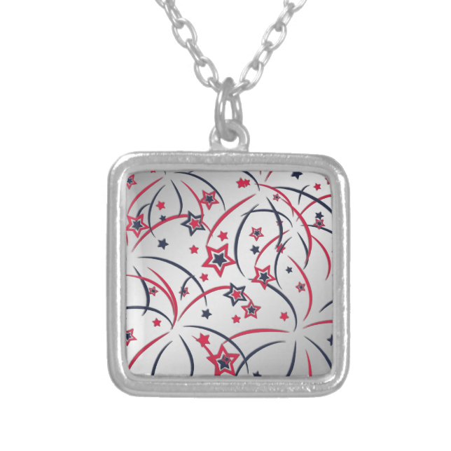 Fireworks Silver Plated Necklace (Front)