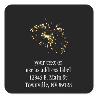 Fireworks Spray Square Sticker