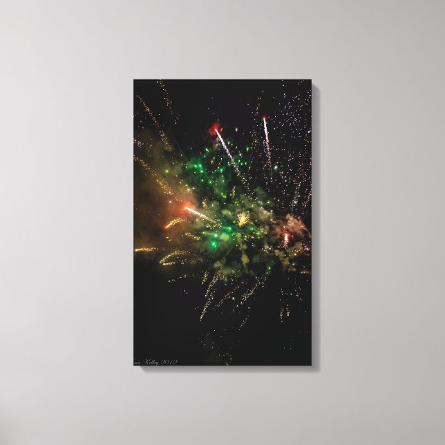 Fireworks Stacked Wrapped Canvas Print (Front)