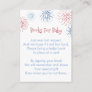 Fireworks Stars and Stripes Books For Baby Shower  Enclosure Card