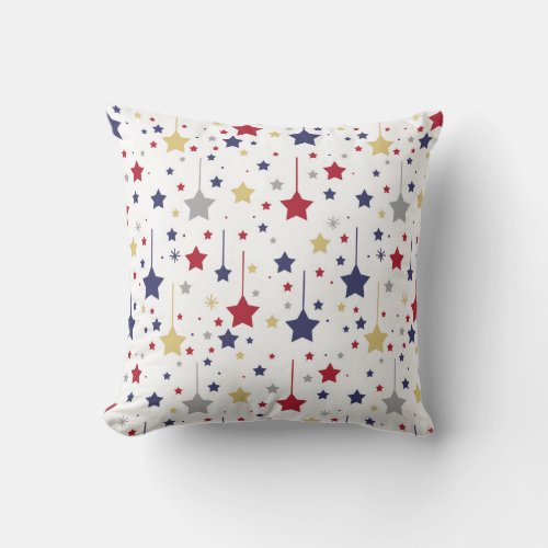 Fireworks Stars Independence Day Fourth of July Throw Pillow