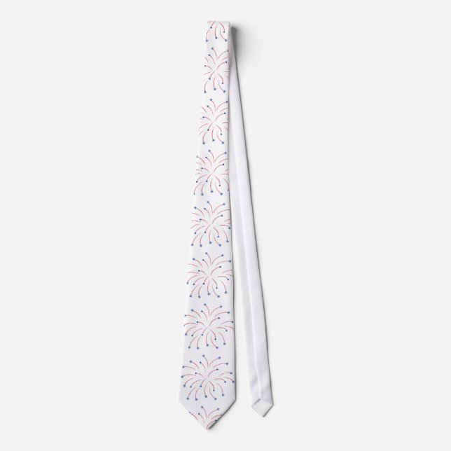 Fireworks Stars Patriotic Neck Ties (Front)