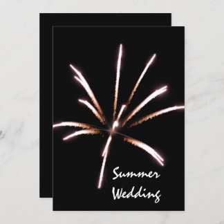 Fireworks Summer Wedding Announcement