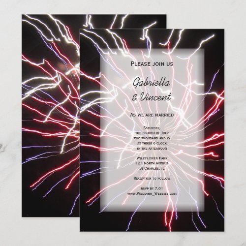 Fireworks Wedding Invitation