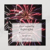 Fireworks Summer Wedding RSVP Response Card | Zazzle
