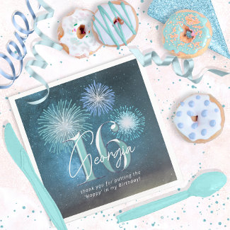 Fireworks Sweet 16 Teal ID984