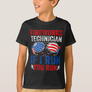 Fireworks Technician Funny 4th Of July Sungles Men T-Shirt