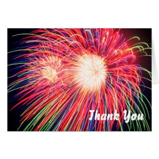 Fireworks Thank You Card