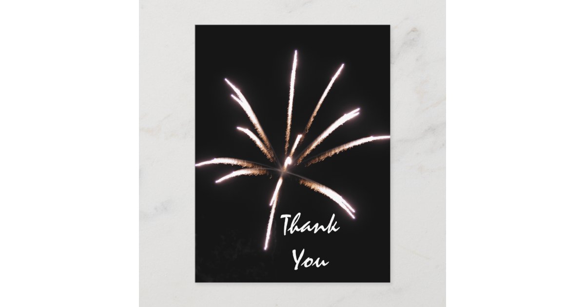 Thanks Fireworks Fireworks Thank You Note Card | Zazzle