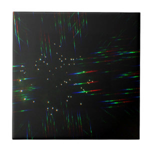 Fireworks Through 3D Glasses 3 Ceramic Tile
