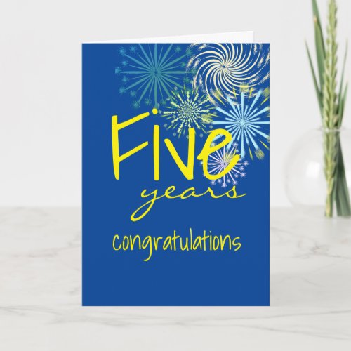 Fireworks UNIVERSAL employee anniversary card