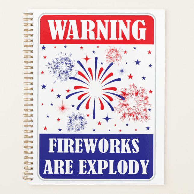 Fireworks Warning Sign Planner (Front)