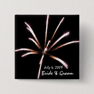 Fireworks Wedding Button