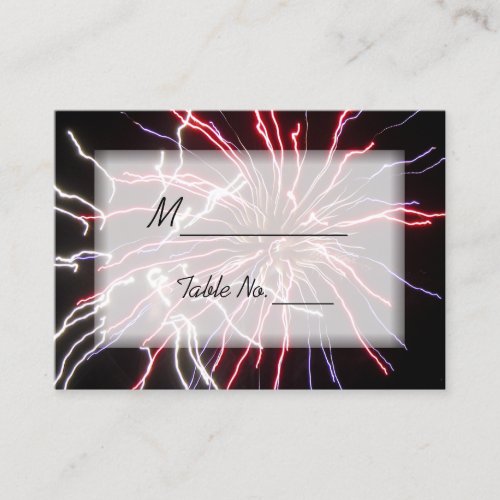 Fireworks Wedding Place Cards Business Card