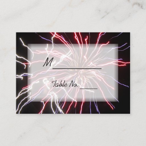 Customizable Fireworks Wedding Place Cards Business Card
