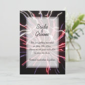 Fireworks Wedding Save the Date Announcement (Standing Front)