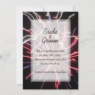 Fireworks Wedding Save the Date Announcement