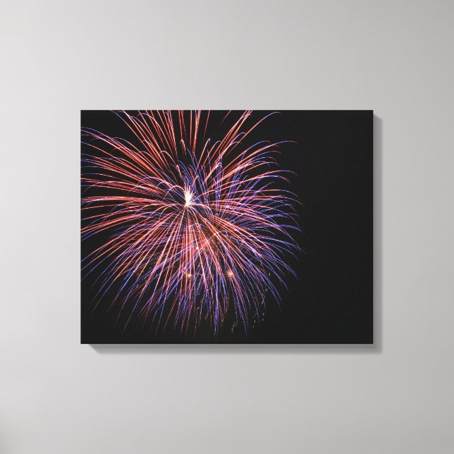 Fireworks Wrapped Canvas Print (Front)