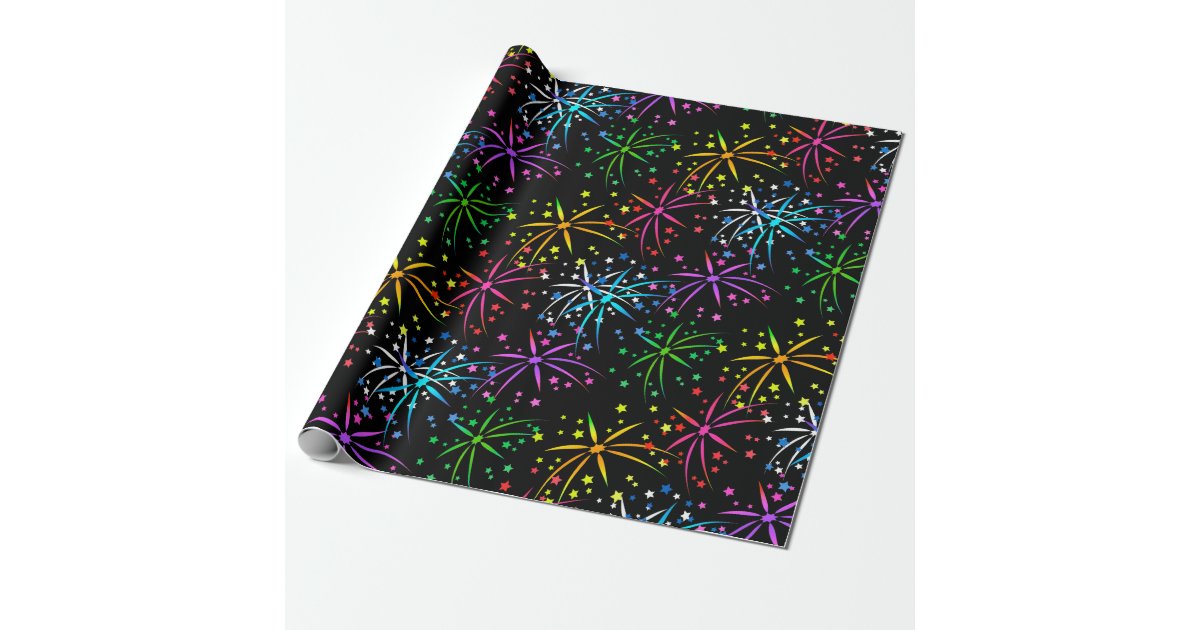 Fireworks, Wrapping Paper | Zazzle