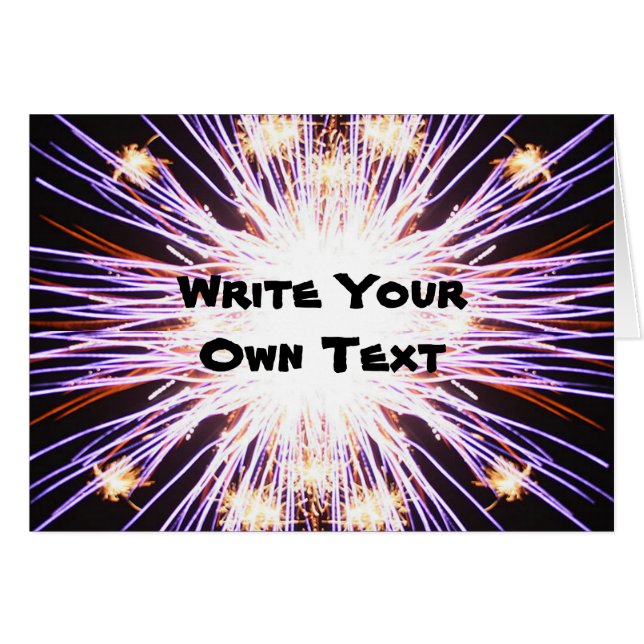 Fireworks - Write Your Own Text Cards (Front Horizontal)